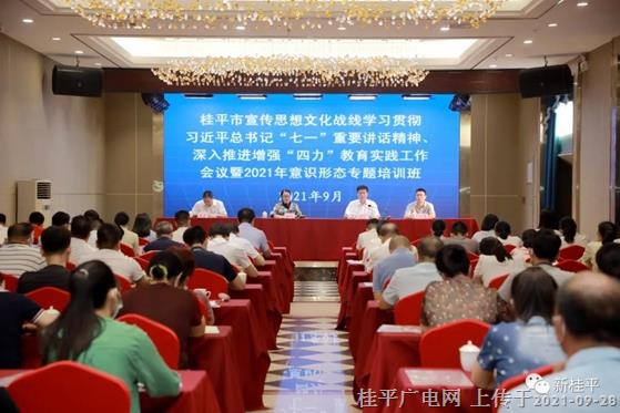 桂平市宣传思想文化战线学习贯彻习近平总书记“七一”重要讲话精神、深入推进增强“四力”教育实践工作会议在城区召开