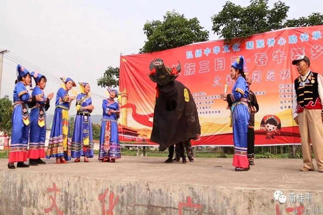 “弘扬中华文化·凝聚侨心助传承”暨“壮族三月三·春牛舞乡情”文艺慰问活动在石龙镇开展